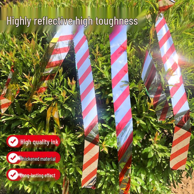 Reflektierendes Vogelschreckband – Buntes Laserband für den Außenbereich zur Vogelabwehr in Obstplantagen und auf Bauernhöfen