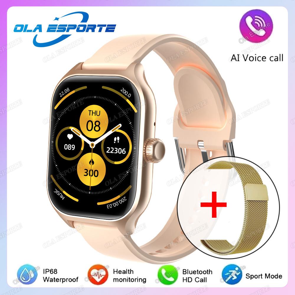 New Smart Watch 2.01" HD Display Bluetooth Call Message Preview Sports Modes DIY Dial Weather Forecast Smartwatch Men Women