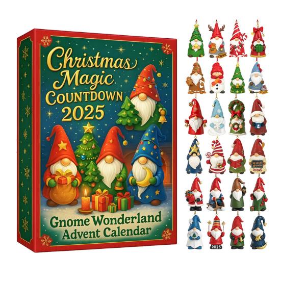 Gnome Countdown Calendar 2025 24-Day Advent Calendars with 24 Gnomes