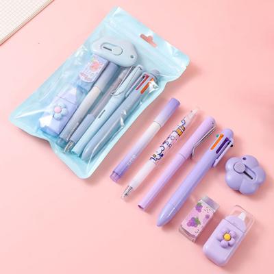 7-In-1 Stationery Set Birthday Present Back To School Gift Correction Tape Students Prize School Office Ball-Point Pen Students