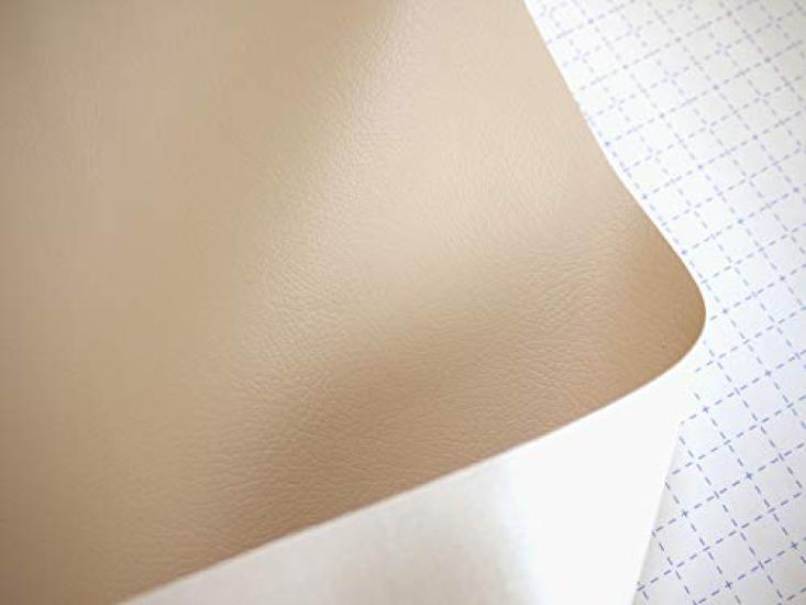 Adhesive Leather Synthetic Leather Fabric 135cm X 44cm (sticker Type) (beige)