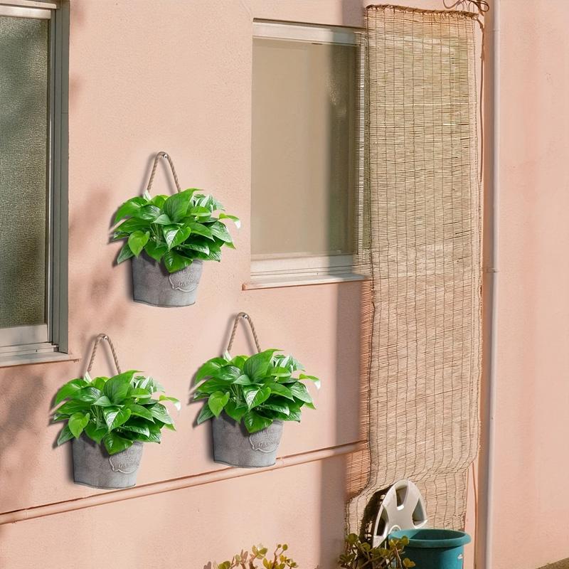 Wall Hanging Flower Bucket Home Flowerpot Garden Half Circle Design Decorative Accessories Iron Art Photography Props Decorations