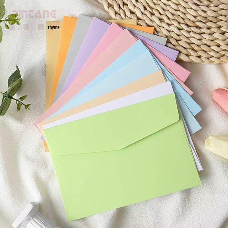 Retro Candy Color Greeting Card Set with Envelope - Romantic & Simple Design