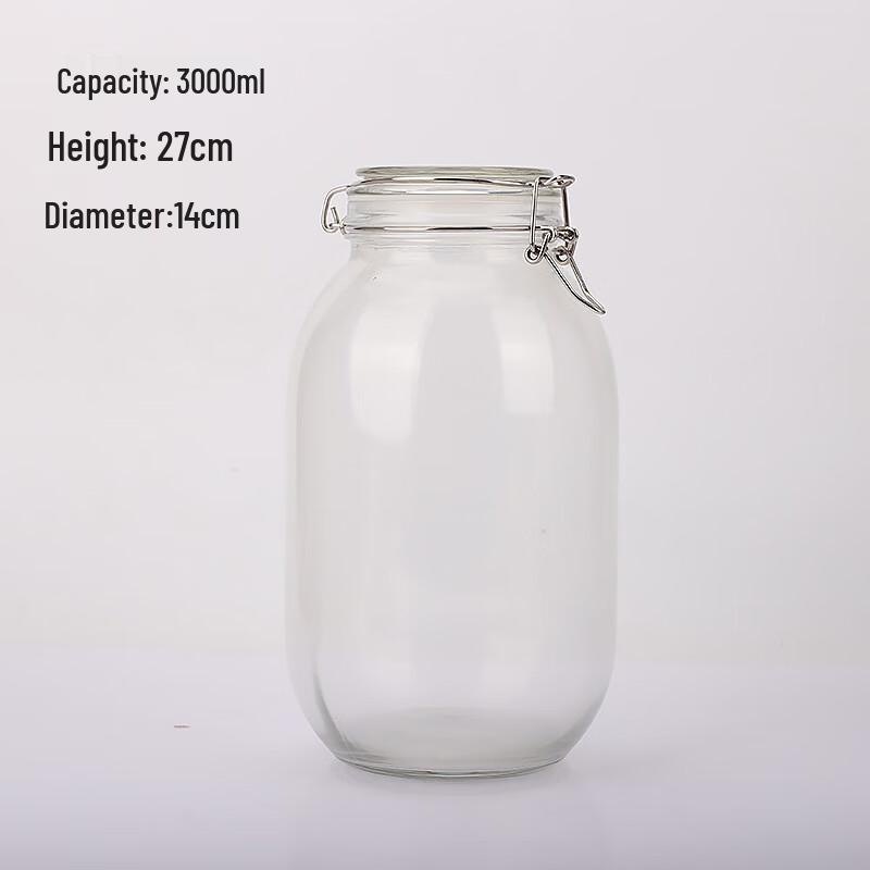 

Круглая стеклянная банка для хранения Zhishi с крышкой на клипсе