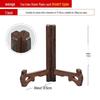 Wenge Wood Pu-erh Tea Cake Display Stand with Porcelain Plate and Photo Frame - Solid Wood Round Rack for Hanging and Display