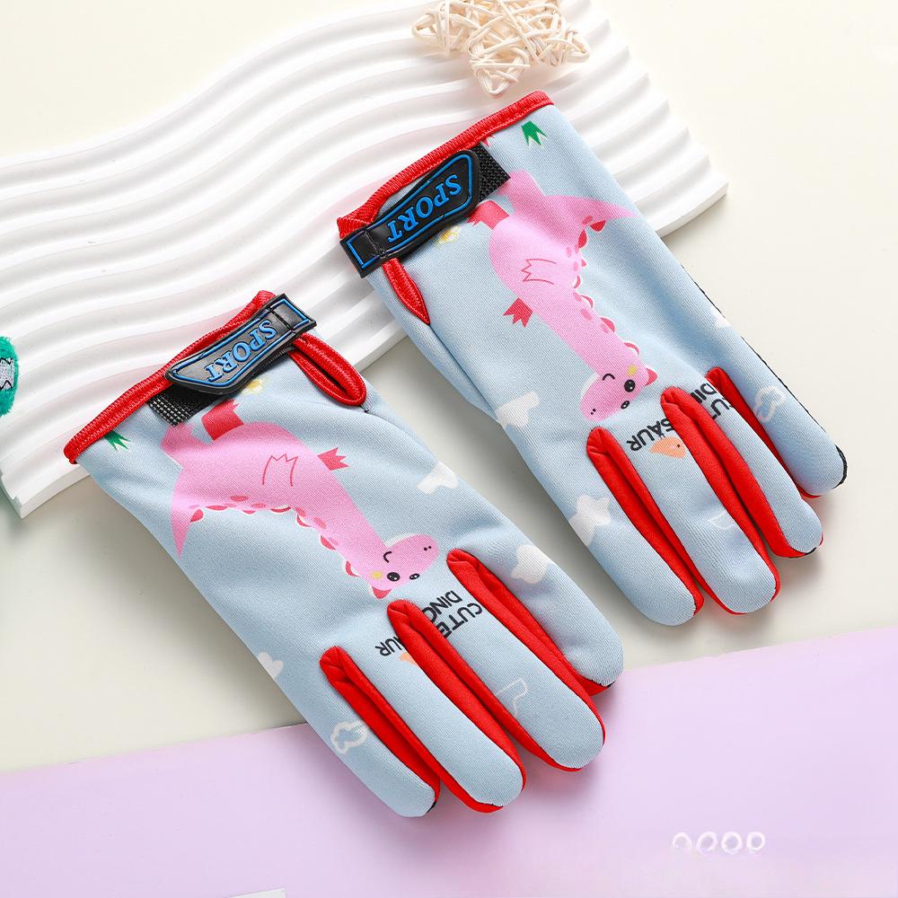 Children's Warm Gloves Outdoor Cycling and Playing with Snow Thickened Cartoon Windproof Plus Velvet Waterproof and Anti Slip Winter Cold Proof Gloves