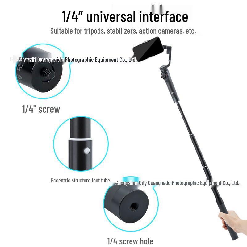 Universal DJI Feiyu Extension Pole Stabilizer for Camera & Phone - Handheld Selfie Stick Stand.