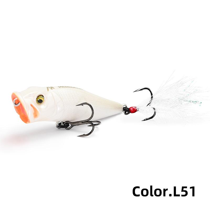 MEREDITH POPX Popper 64mm 8.4g Surface Chugger Feather Tail Pike Bass POPX