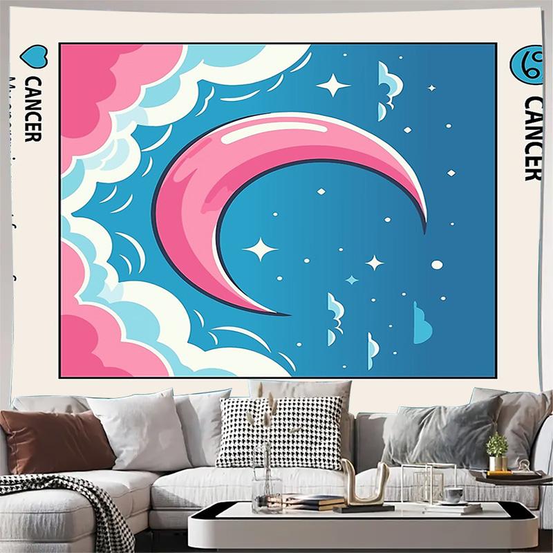 

Cosmic Tapestry Galaxy Wall Hanging Celestial Decor Space Universe Room Aesthetic Dorm Decor Planet Moon Starry Night Backdrop 74x94cm(29x37in)
