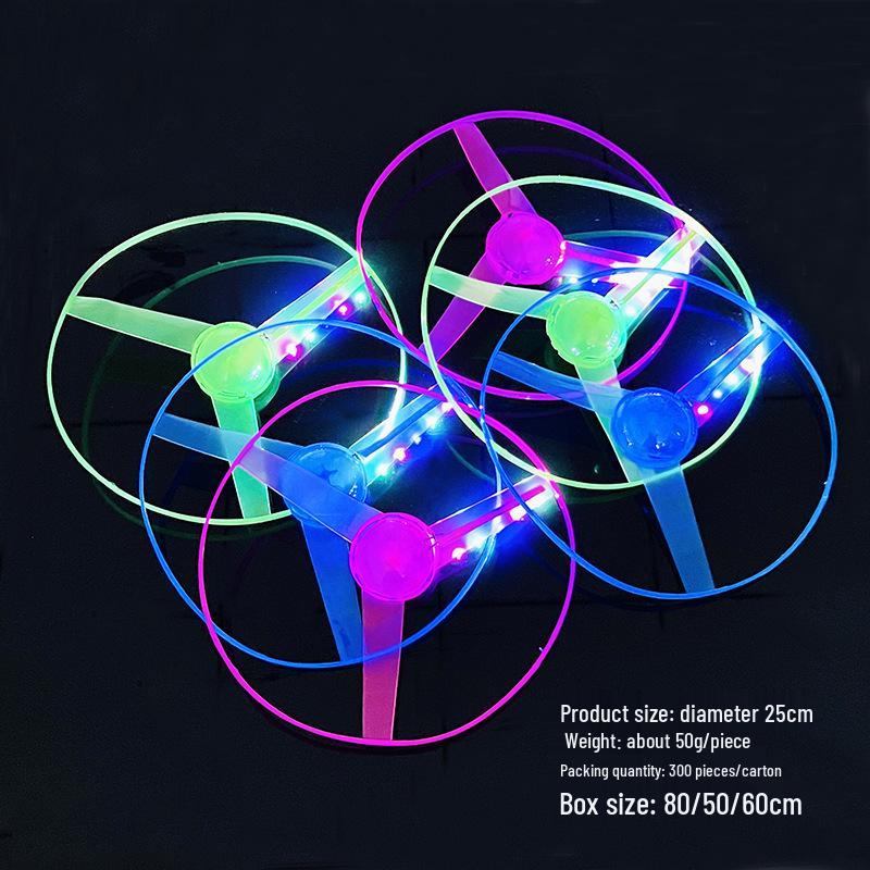 Hand-Pushed Luminous Butterfly Flying Disc - Children s Outdoor Toy