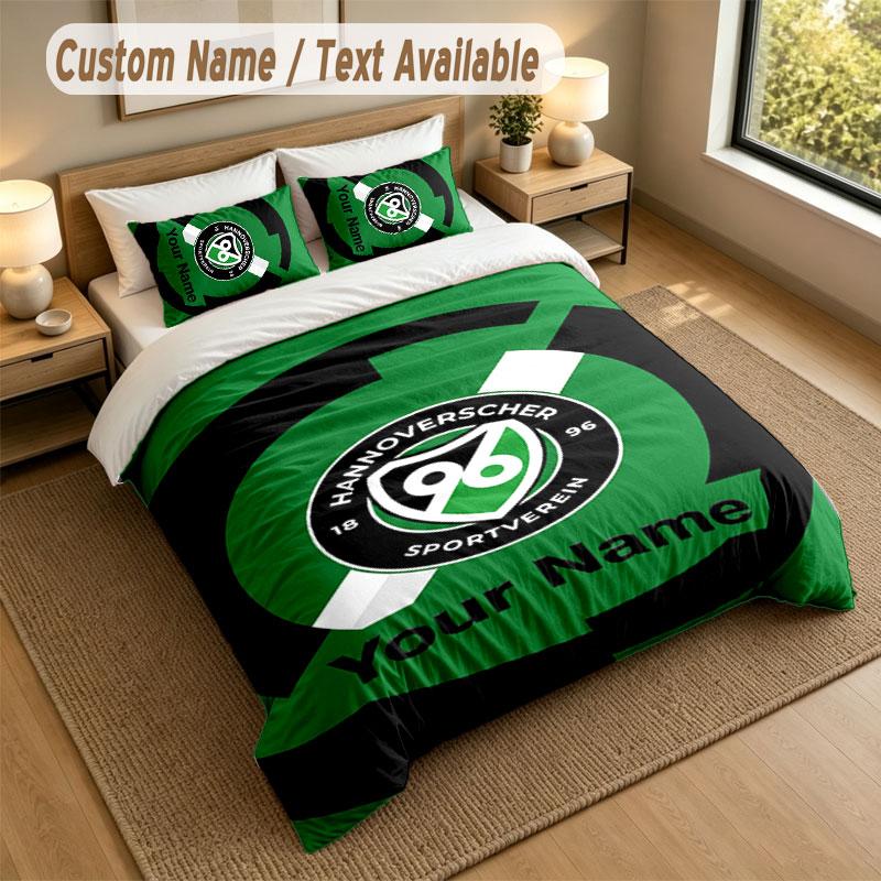 Bedding Set 1 Duvet Cover 2 Pillowcases Hannover 96 Print Soft Bed Linen Bedroom Decor