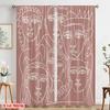 2pcs 2D Flat Printing Drapes Cubist Faces 100% Polyester Fabric Without Electricity 0 Use for All Occasions