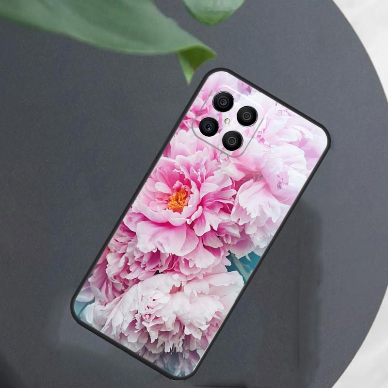 Elegant Pink Purple Peony Flower For Honor Magic 8 7 5 6 Pro Case For Honor 200 400 Lite 50 70 90 X8c X8b X9a X9b X9c X9d Win