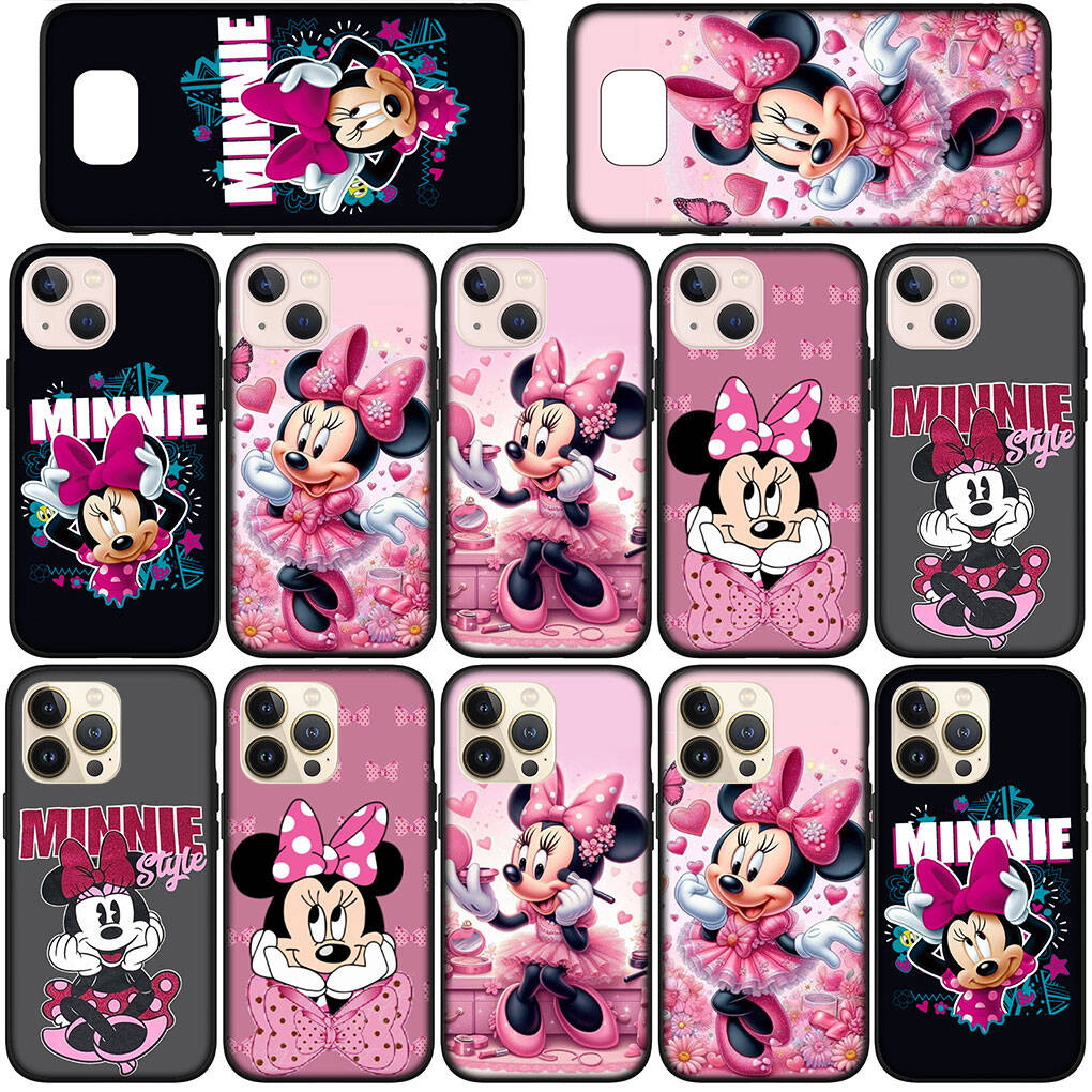 Phone Case for Samsung Galaxy S25 S23 S22 S21 S24 Ultra FE A05 A06 A15 A16 A36 A37 A35 A54 A55 A56 A57 A25 A26 A53 A17 Lovely Minnie Cute Mouse Cover