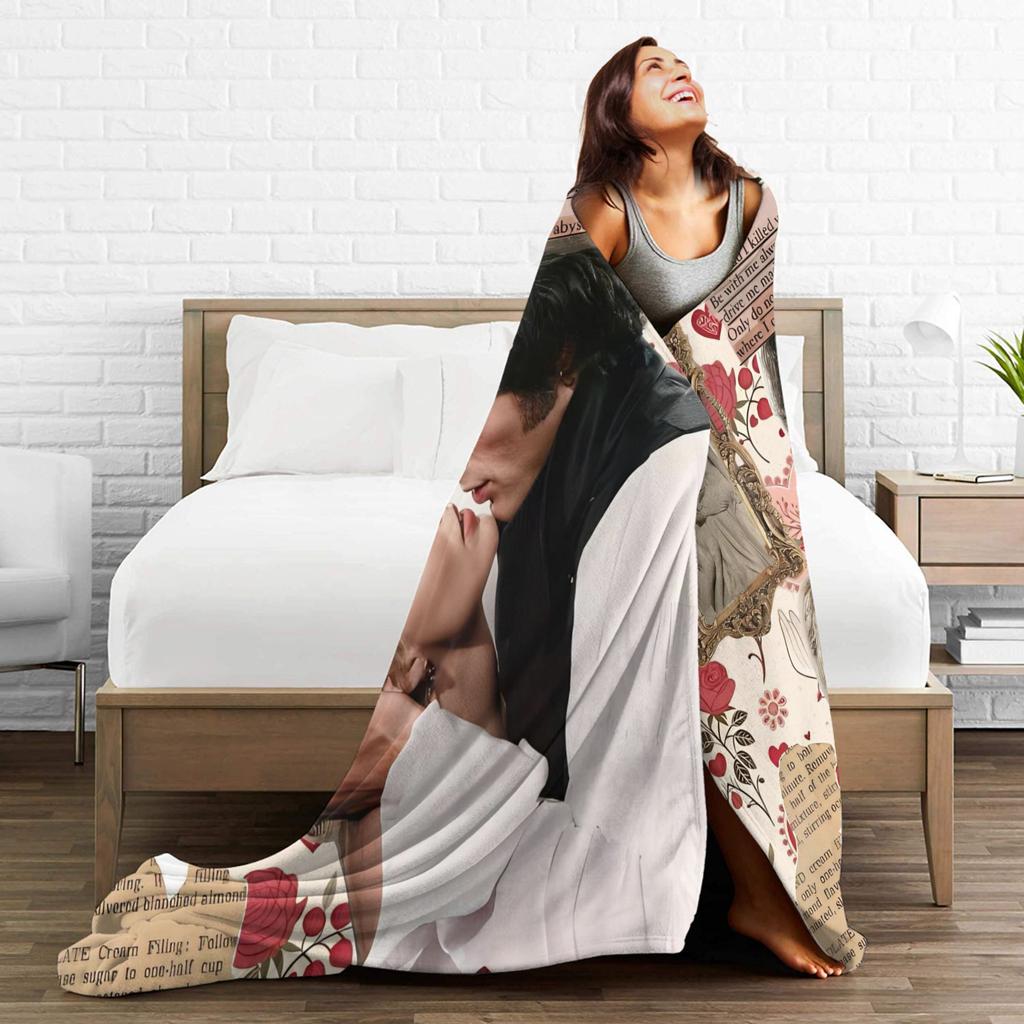 Wuthering Heights 2026 Movie Blanket Multiple Sizes Soft Fuzzy Plush  Throw Blankets for Sofa Couch and Bed