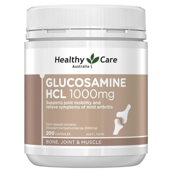 Healthy Care Glucosamine HCL 1000mg 200 Capsules