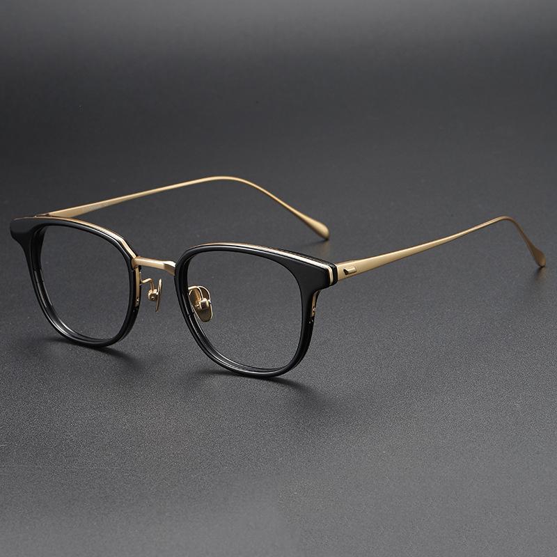 High Quality Luxury Retro Pure Titanium Acetate Eyeglass Frame Optical Eyeglass Frame New Fashionable Eyeglass Frame Titanium золотой