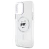 Karl Lagerfeld Klhmp12Mhlschh Iphone 12  / 12 Pro 6.1 Biały/White Hardcase Iml Metal Choupette Head Magsafe