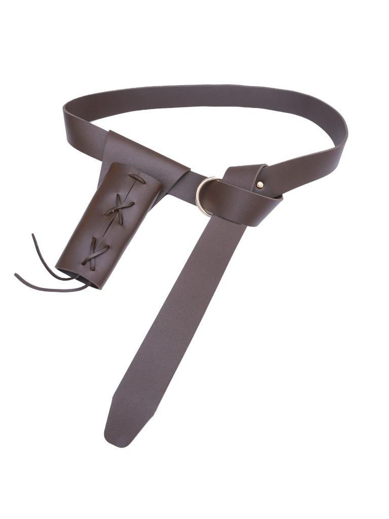 Medieval Belt Retro Viking Knight Leather Belt Knight Belt Sword Sheath Halloween Cosplay Weapon Accessories with Leather Strap