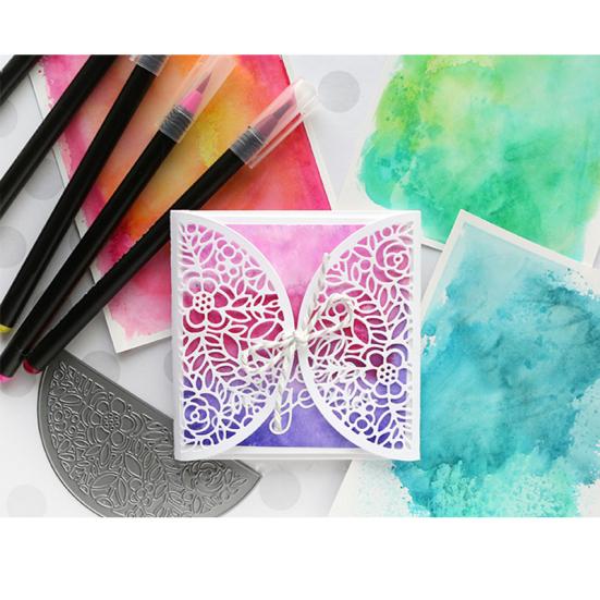 Semicircle Flower Metal Cutting Dies DIY Scrapbooking Paper Cards Album Stencil