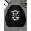 Men's  Skull Print Casual Crewneck Sweatshirt Casual Style, Round Neck with Slight Elasticity and Loose Freedom