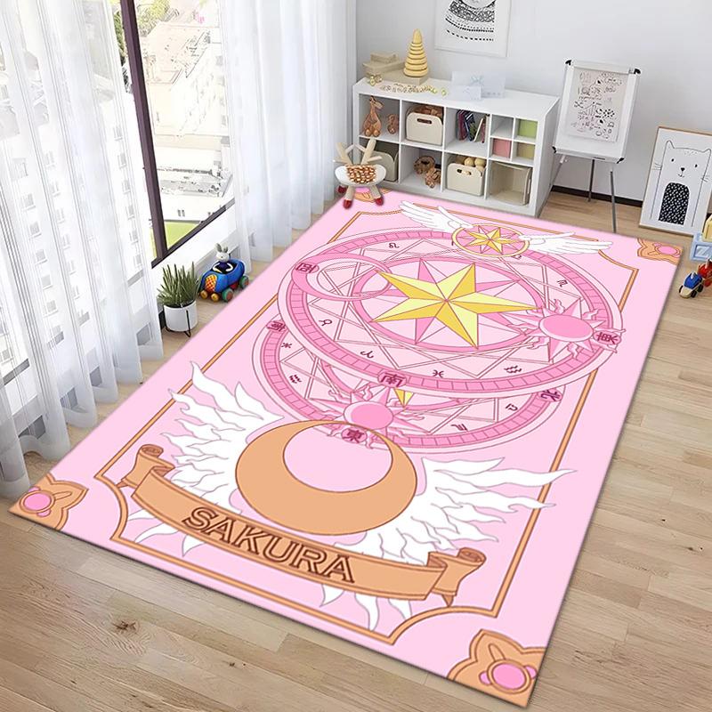 Cute Cartoon Theme Sailor Moon Tsukino Usagi Cartoon Rug Multifunctional Household Anti-slip Decorative Door Mat, Outdoor Floor Mat, and Carpet Y7