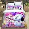 Cute Cartoon Snoopy Bedding Sets Exquisite Bed Supplies Set Duvet Cover Bed Comforter Set Bedding Set Luxury Birthday Gift