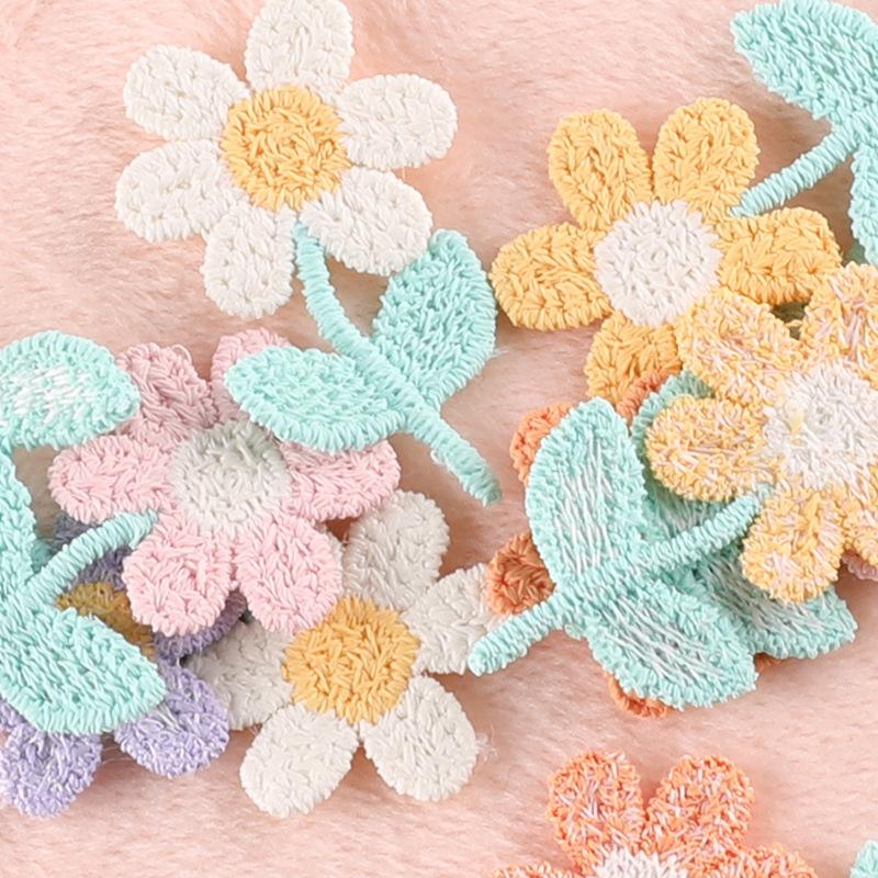 Embroidery Label Sunflower Diy Hand Account Accessories Patch Cloth Sticker Jewelry Hair Accessories Cloth Sticker Water Soluble Embroidery Sticker