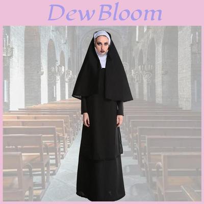 Adult Halloween Costume Cosplay Nun Outfit For Stage Performances L Xl)