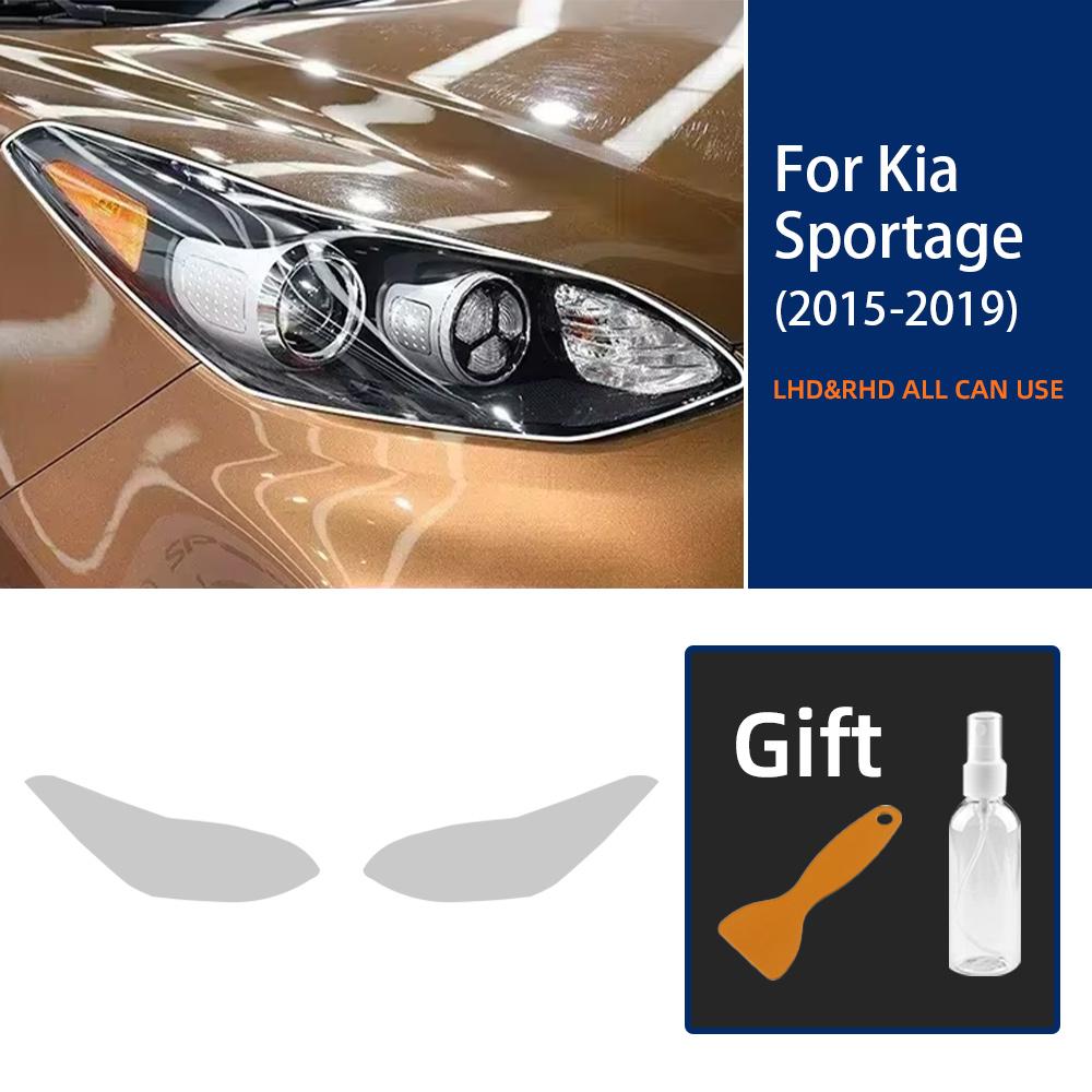 For Kia Sportage 2015- Car Exterior Headlight Anti-scratch Front Lamp Tint TPU Protective Film Clear Accessories Sticker