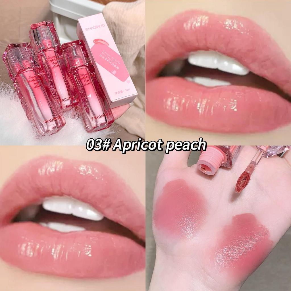 SHAQINUO High Shine Glossy Lip Glaze Plumping Mirror-like Finish Lip Gloss Non-Drying For Different Occasion