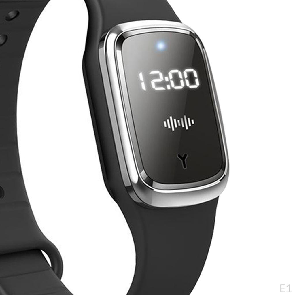 Anti Insect Watch Ultrasonic Repellent Bracelet Wristband Black