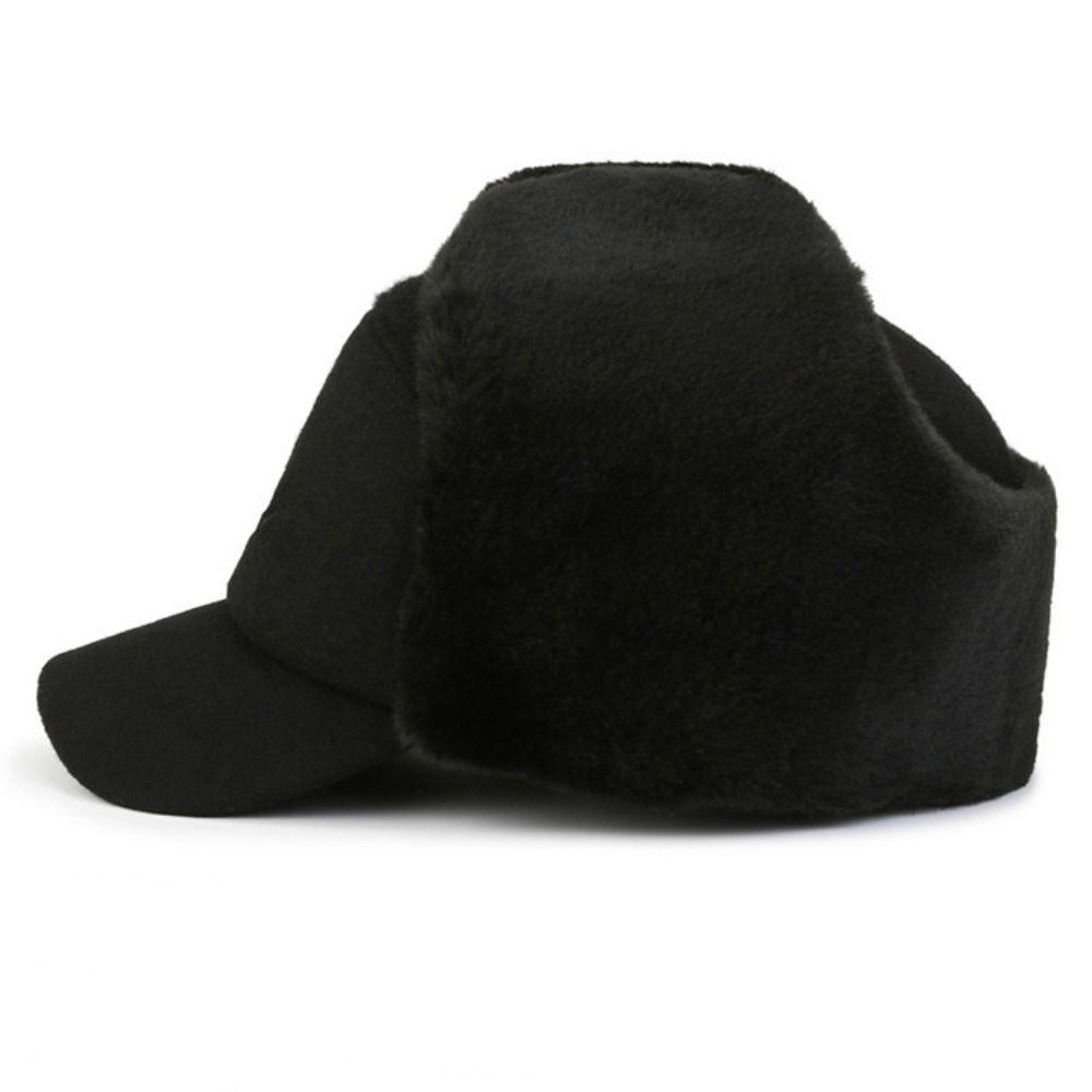 Bomull Plysch Vinter Herrhatt Vindtät Öronlappar Mössor Skidtillbehör Päls Öronlappsmössa Äldre