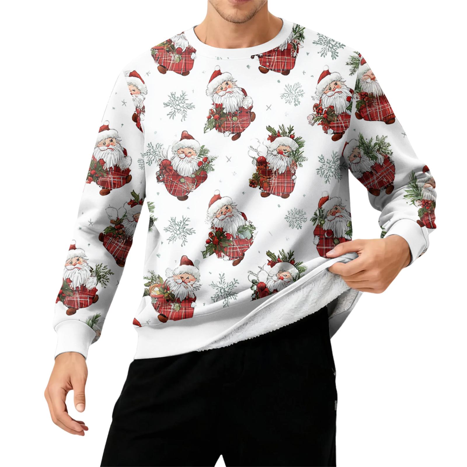 

Мужской свитшот с круглым вырезом, на флисовой подкладке, плотный, однотонный S белый