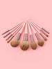 11pieces Pink Makeup Brush Set Essential Cosmetic Tools High Quality Synthetic Hair Foundation Powder Eye Cosmetic Brushes
