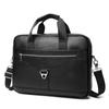 Men's Briefcase, Genuine Leather, Hand and Shoulder Computer Bag