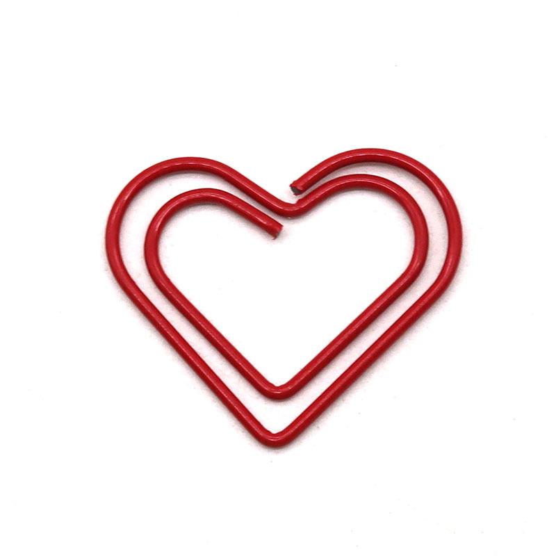 20pcs/set Jelly Color Heart Shape Paper Clips Creative Design Casual Non-sticky Memo Pad Clips Simplicity Bookmark for Book