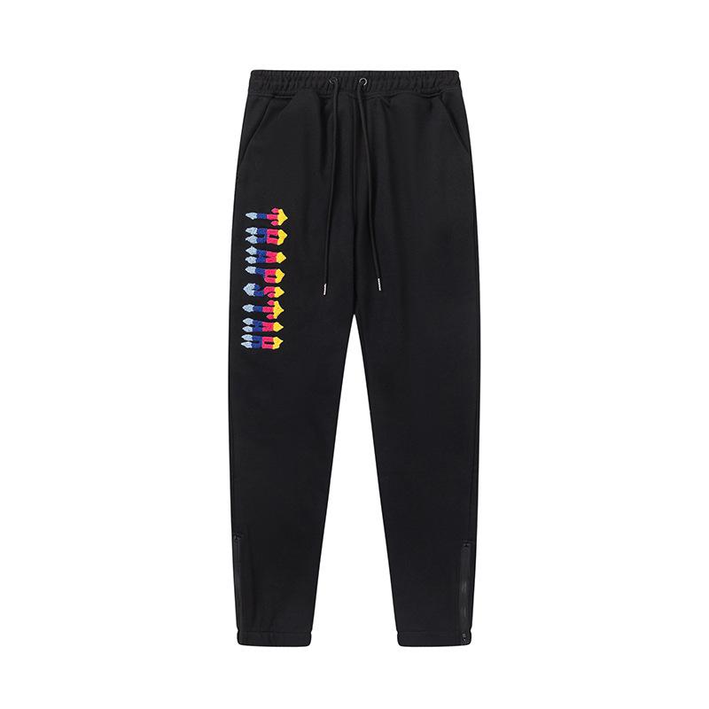Trapstar towel embroidered letters fleece-lined zipper jacket, hooded sweatshirt pants, couple set