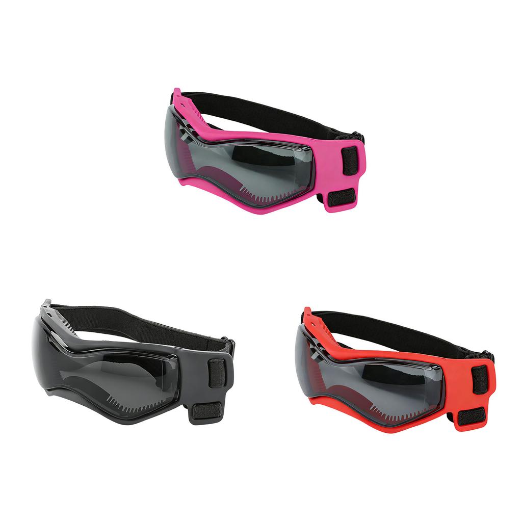 Hundebrille UV-Schutz Welpenbrille Staubdicht mit verstellbaren Riemen für Motorradfahren Radfahren Wandern Schwimmen