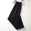 Women's High Waist Black Midi Skirt - 2025 Spring Slimming Design, Long Bodycon Skirt for Petite Frames