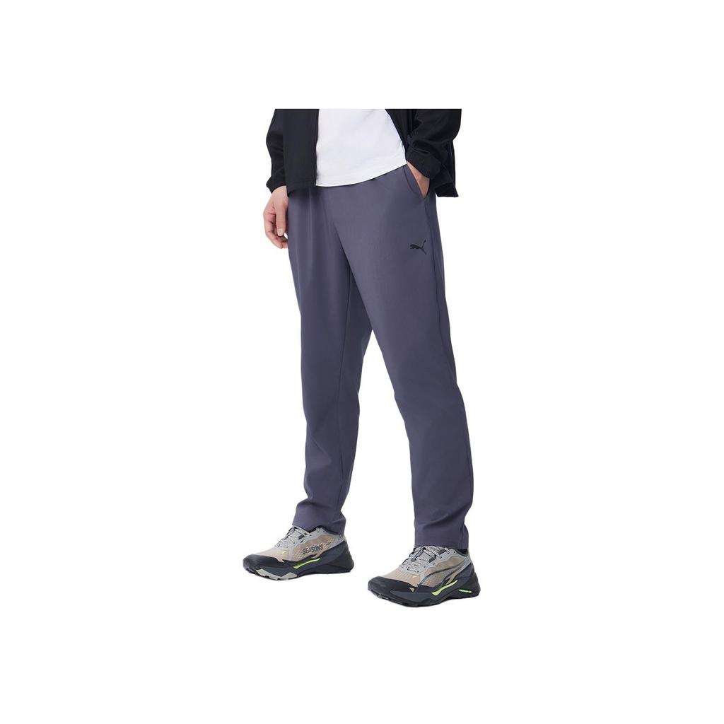 Calças Esportivas PUMA WOVEN Tricotadas Masculinas Cinza Galáxia 528105-69