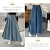 ORWZDCO Denim Plus Perfect for Everyday Winter Women's Skirt, Long, Flared, A-Line, High-Waisted, Size, Skinny, Stylish, Leg-Slimming, Comfortable,
