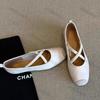 2025 Women's Flats Fashion Lightweight Comfortable Ballet Shoes Shallow Soft Bottom Cross Strap Retro Mary Jane Shoes
