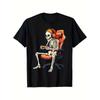 European Sizes Men's & Boys' Vintage Gaming T-Shirt - Retro Skeleton Video Game Character Graphic
