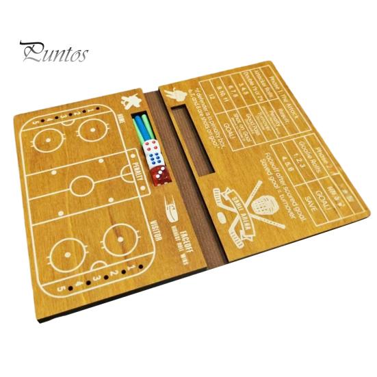Party Hockey Game Ice Dice for 2 Players, Fast-Paced Tabletop Strategy Folding Game, Portable Travel Board Hockeys Fans, Adults