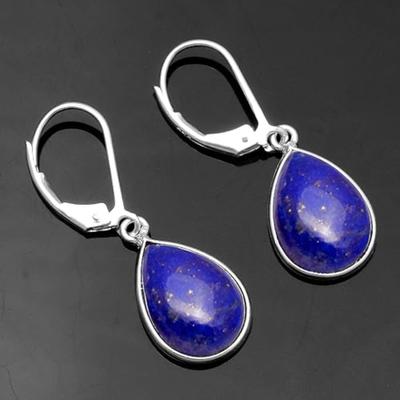 925 Sterling Silver Earring, Lapis Lazuli Gemstone Earring, Gift For Her, Designer Earring, Christmas Gift