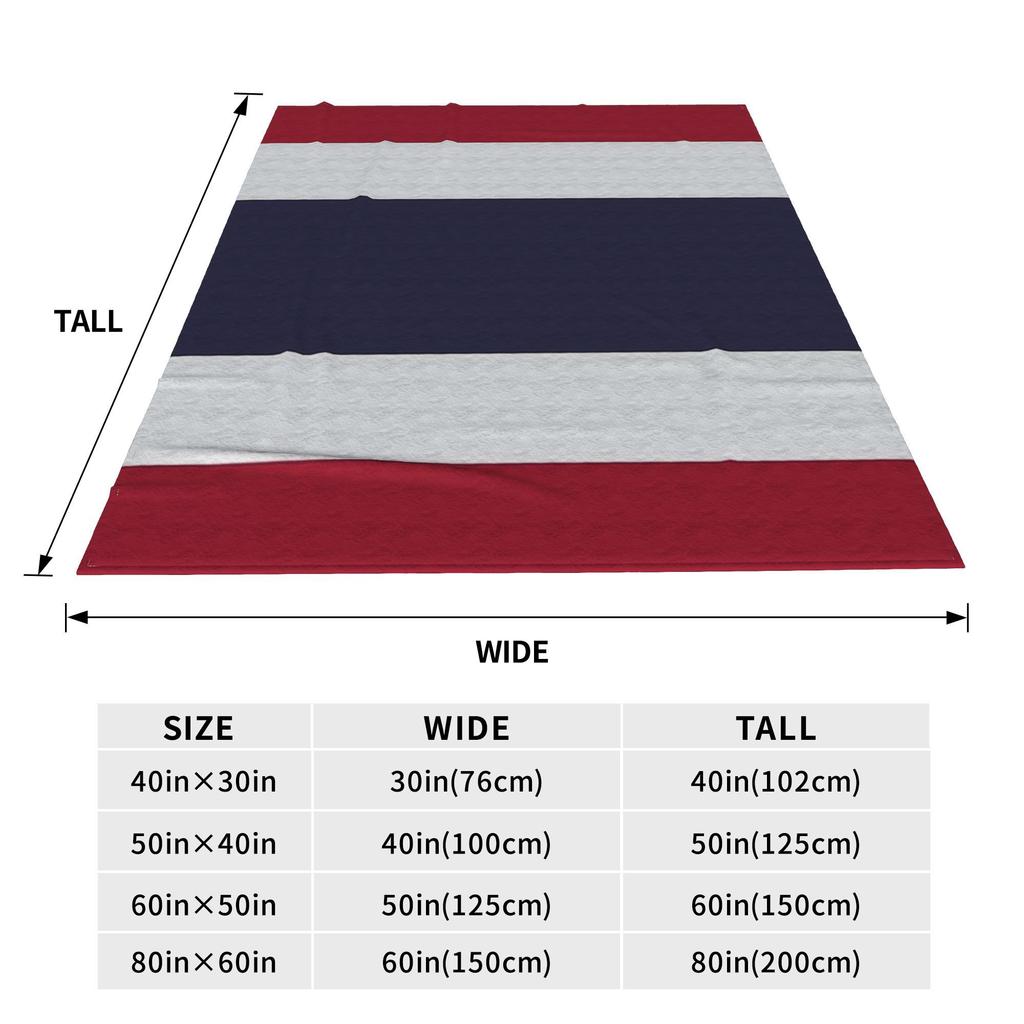 Flag Of Thailand For All Proud Thai People Blanket Soft Warm Flannel Throw Blanket Bedding Bed Living Room Picnic Travel Home