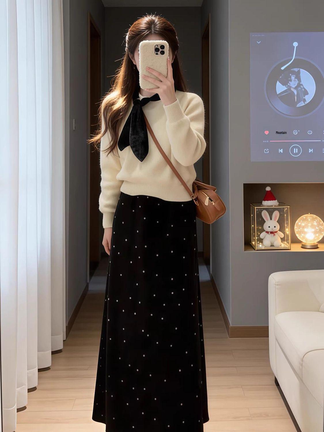 Korean Style Women s Knitted Sweater Set - Autumn/Winter 2026 Trend, Chic & Sleek High-End Look M