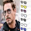 Gafas de sol con montura cuadrada estilo punk de moda, gafas Tony Stark para hombre y mujer, gafas de sol estilo steampunk, gafas para deportes al aire libre, gafas para montar