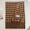Scarf New imitation cashmere color plaid scarf female Korean version autumn and winter plaid scarf fringed shawl scarf